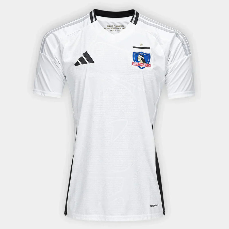 Camisa Colo-Colo Home 25/26 Torcedor Adidas Masculina - Branco+Preto